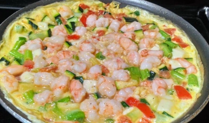 節瓜蝦仁烘蛋食譜