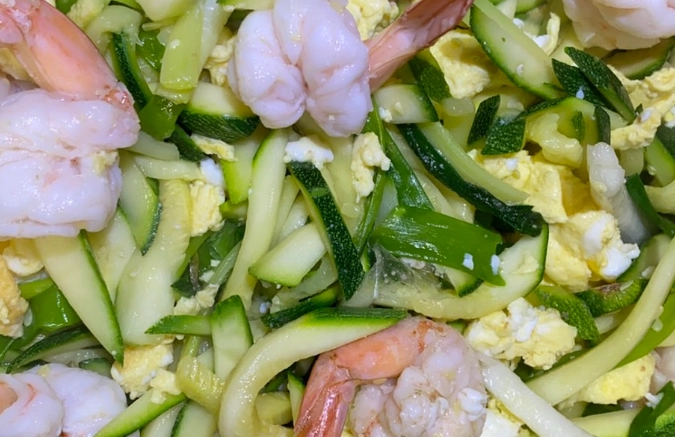 節瓜蝦仁烘蛋食譜