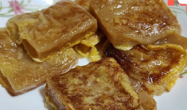 煎年糕蛋液做法